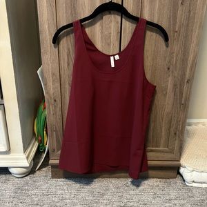 frenchie maroon tank top blouse